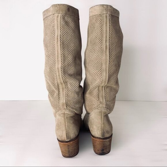 ITALIAN SOFT SUEDE BLOCK BOOTIES MADE IN ITALY - Picture 3 of 16